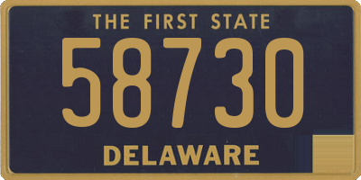 DE license plate 58730