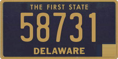 DE license plate 58731
