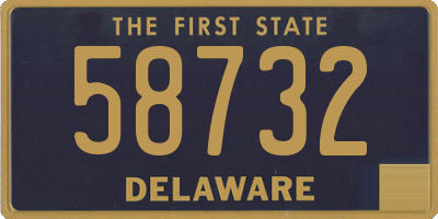 DE license plate 58732