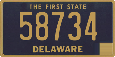 DE license plate 58734