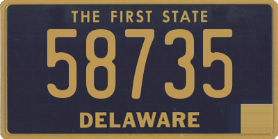 DE license plate 58735