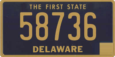 DE license plate 58736