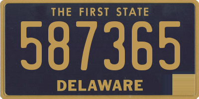 DE license plate 587365