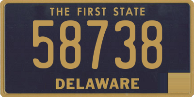 DE license plate 58738