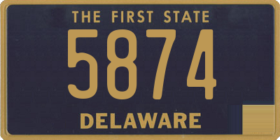 DE license plate 5874