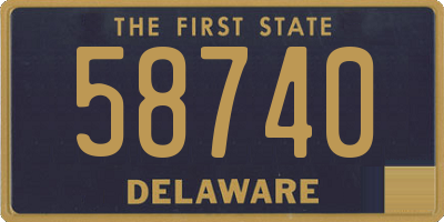 DE license plate 58740
