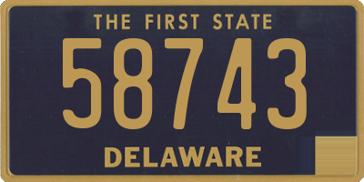 DE license plate 58743