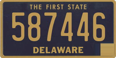 DE license plate 587446