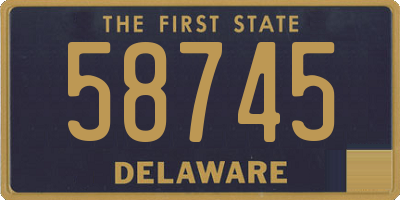 DE license plate 58745