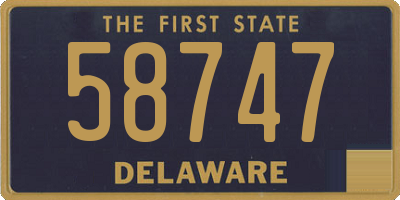 DE license plate 58747