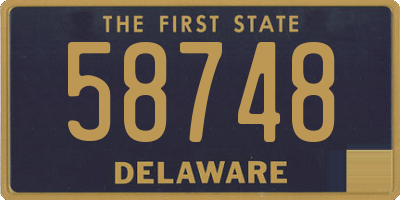 DE license plate 58748