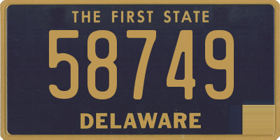 DE license plate 58749
