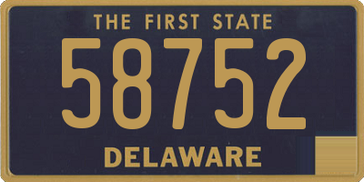 DE license plate 58752