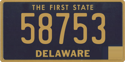 DE license plate 58753