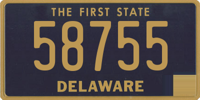 DE license plate 58755