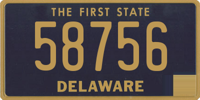 DE license plate 58756