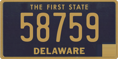 DE license plate 58759