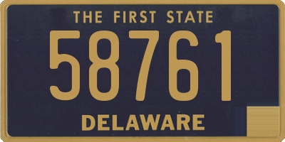 DE license plate 58761