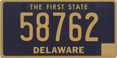 DE license plate 58762