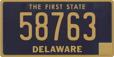 DE license plate 58763