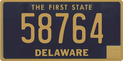 DE license plate 58764