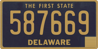DE license plate 587669