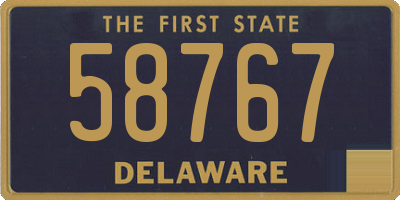 DE license plate 58767