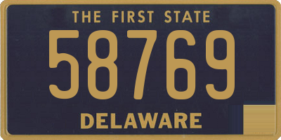 DE license plate 58769