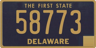 DE license plate 58773