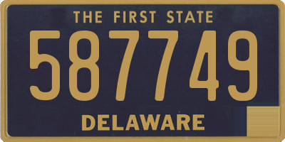 DE license plate 587749