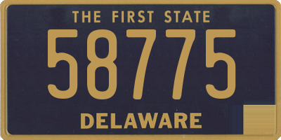 DE license plate 58775