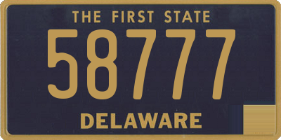 DE license plate 58777