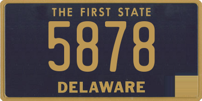 DE license plate 5878