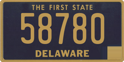 DE license plate 58780