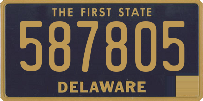 DE license plate 587805