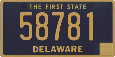 DE license plate 58781