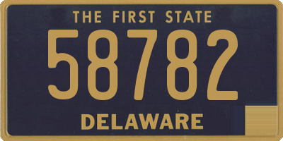 DE license plate 58782