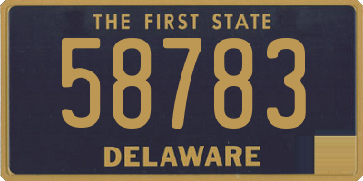 DE license plate 58783