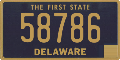 DE license plate 58786
