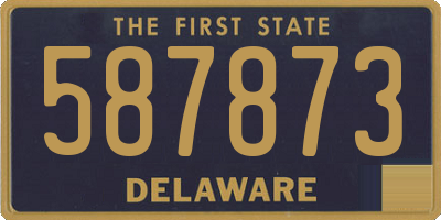 DE license plate 587873