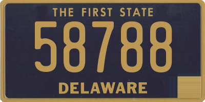 DE license plate 58788
