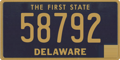DE license plate 58792