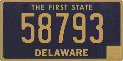 DE license plate 58793