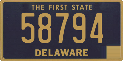 DE license plate 58794