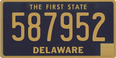 DE license plate 587952