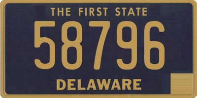 DE license plate 58796