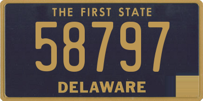 DE license plate 58797