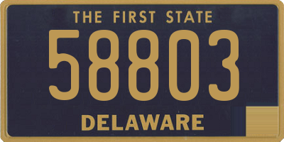 DE license plate 58803