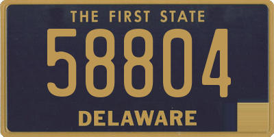 DE license plate 58804