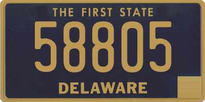 DE license plate 58805